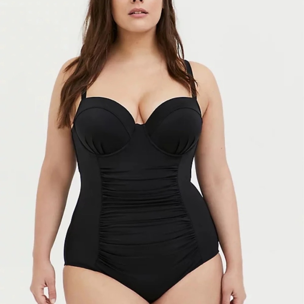 Torrid Lattice Back One Piece Swimsuit 3D/DD - Picture 2 of 4